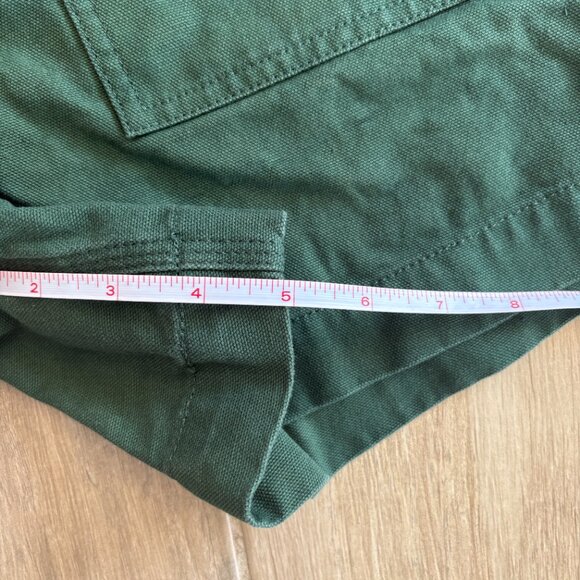 Topo Designs Chore Shorts Women's 6 Forest Green Duck Canvas Outdoor Utility - Picture 8 of 8